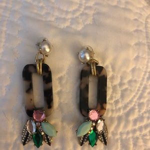 Stella&Dot fun tortoise&  multi colored earrings